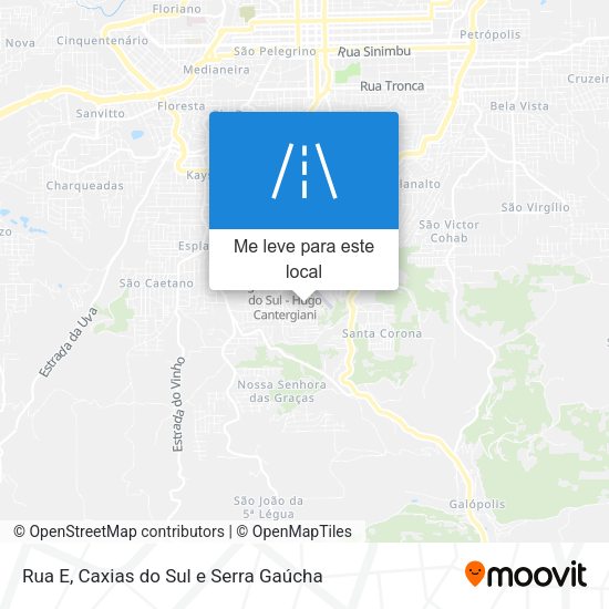 Rua E mapa