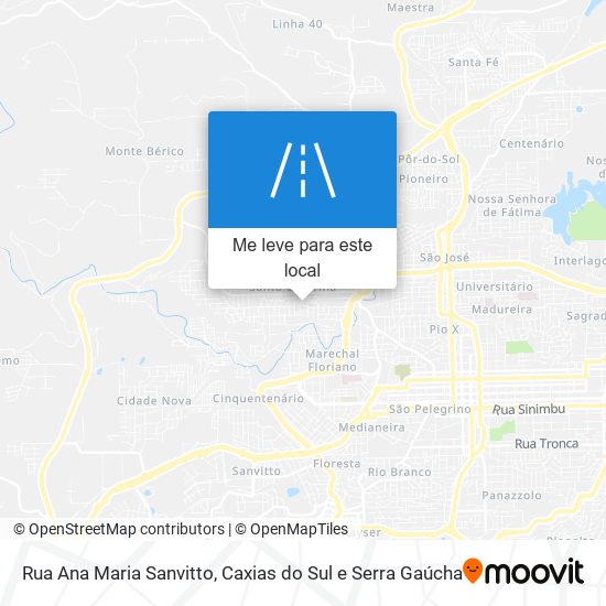 Rua Ana Maria Sanvitto mapa