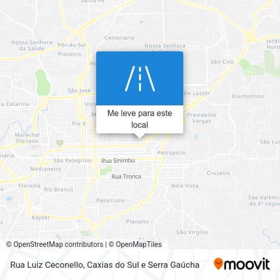 Rua Luiz Ceconello mapa