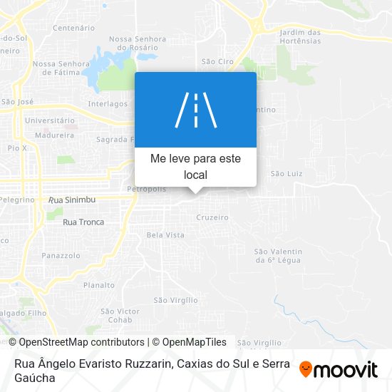 Rua Ângelo Evaristo Ruzzarin mapa