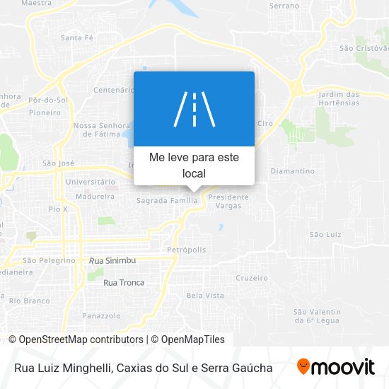 Rua Luiz Minghelli mapa