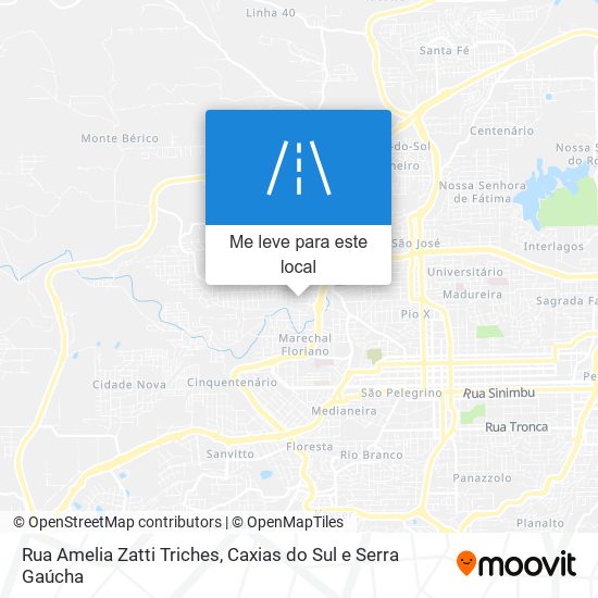 Rua Amelia Zatti Triches mapa