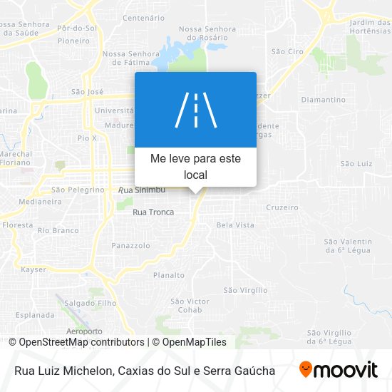 Rua Luiz Michelon mapa