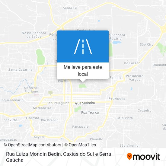 Rua Luiza Mondin Bedin mapa