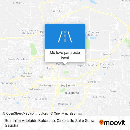 Rua Irma Adelaide Baldasso mapa