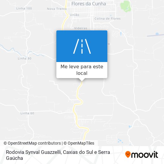 Rodovia Synval Guazzelli mapa