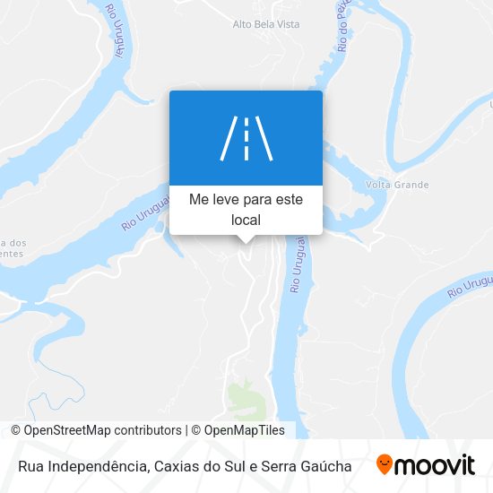 Rua Independência mapa