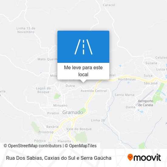 Rua Dos Sabias mapa