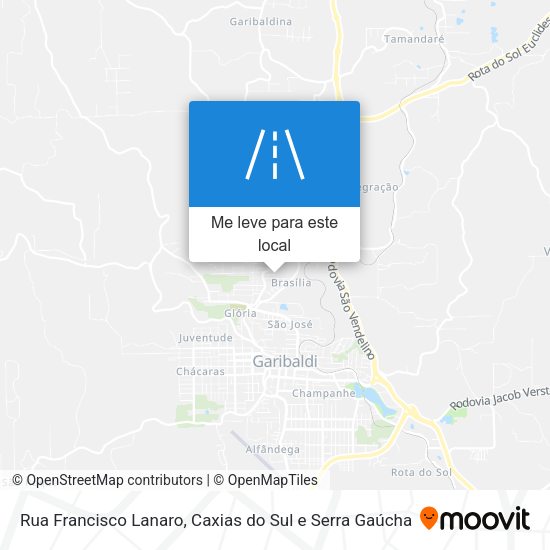 Rua Francisco Lanaro mapa