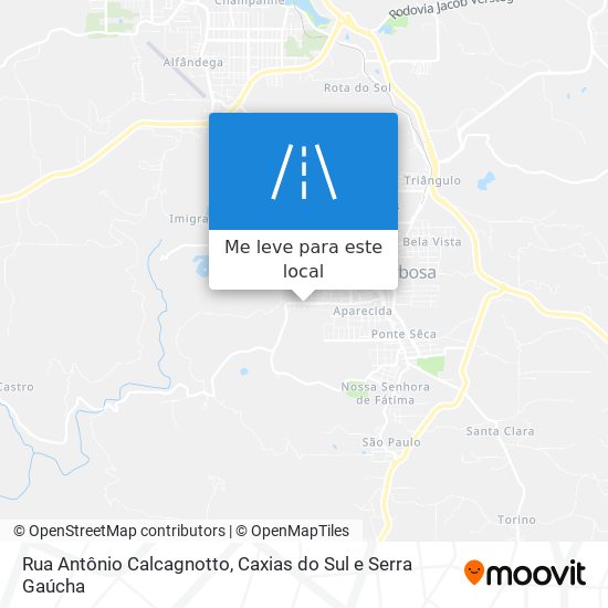 Rua Antônio Calcagnotto mapa