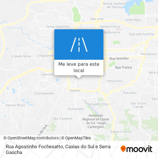 Rua Agostinho Fochesatto mapa