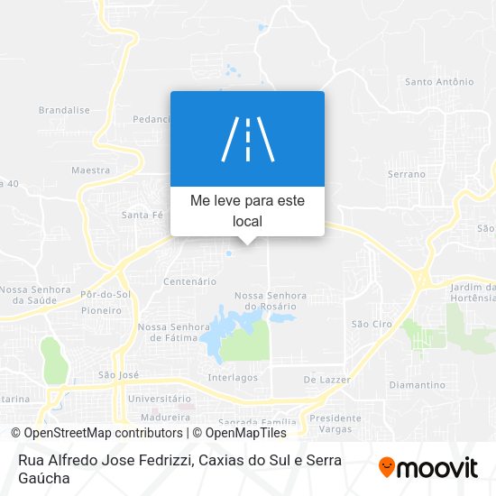 Rua Alfredo Jose Fedrizzi mapa