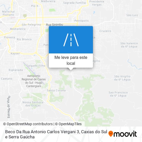 Beco Da Rua Antonio Carlos Vergani 3 mapa
