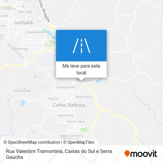 Rua Valentim Tramontina mapa