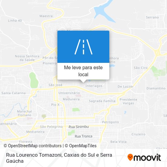 Rua Lourenco Tomazoni mapa