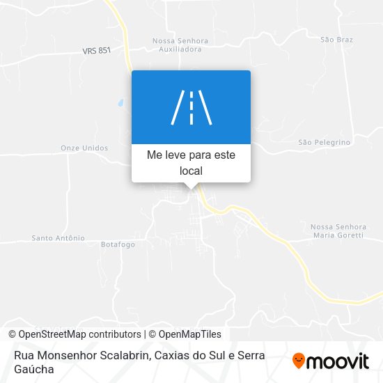 Rua Monsenhor Scalabrin mapa