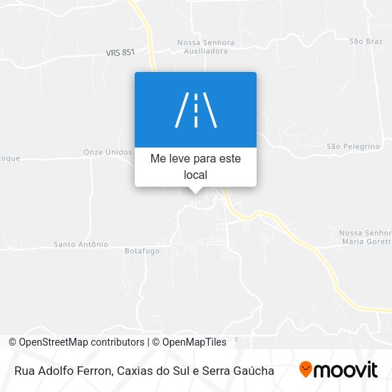 Rua Adolfo Ferron mapa