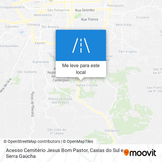 Acesso Cemitério Jesus Bom Pastor mapa