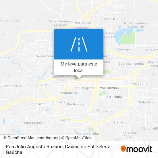 Rua Júlio Augusto Ruzarin mapa