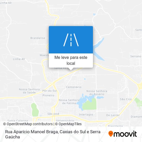 Rua Aparício Manoel Braga mapa