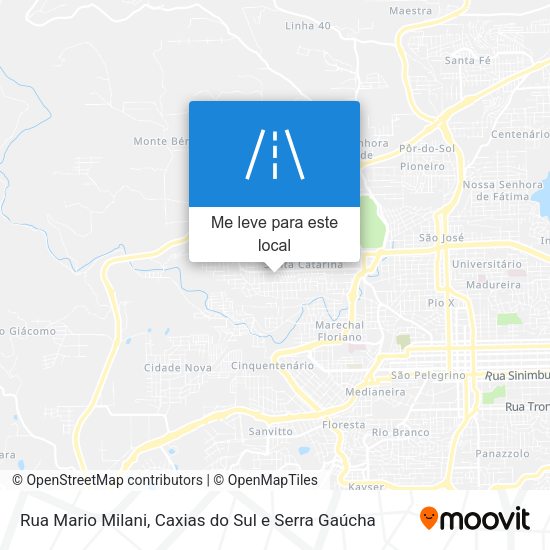 Rua Mario Milani mapa