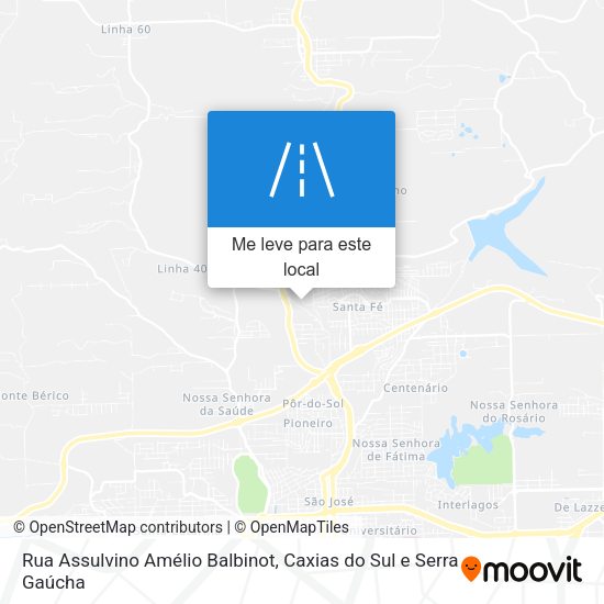 Rua Assulvino Amélio Balbinot mapa