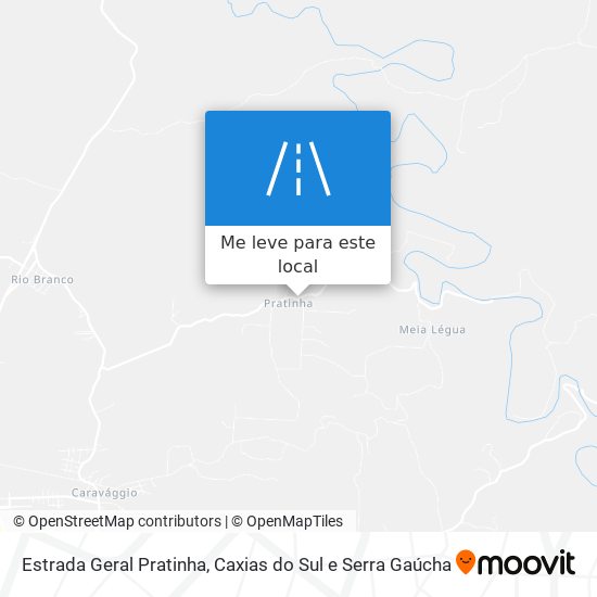 Estrada Geral Pratinha mapa