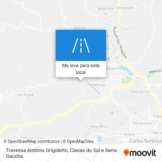 Travessa Antônio Grigoletto mapa