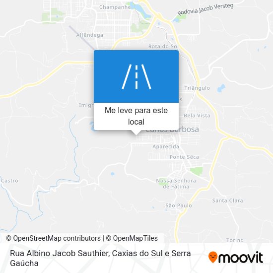 Rua Albino Jacob Sauthier mapa