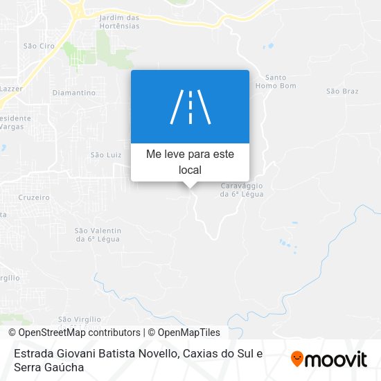 Estrada Giovani Batista Novello mapa