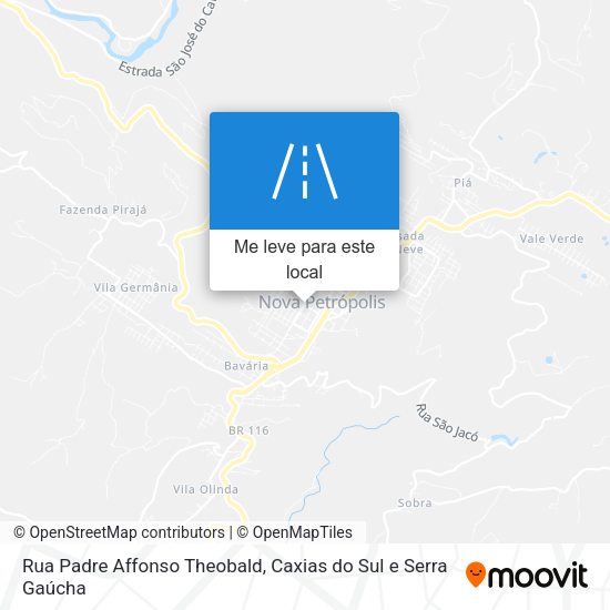 Rua Padre Affonso Theobald mapa