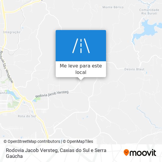 Rodovia Jacob Versteg mapa