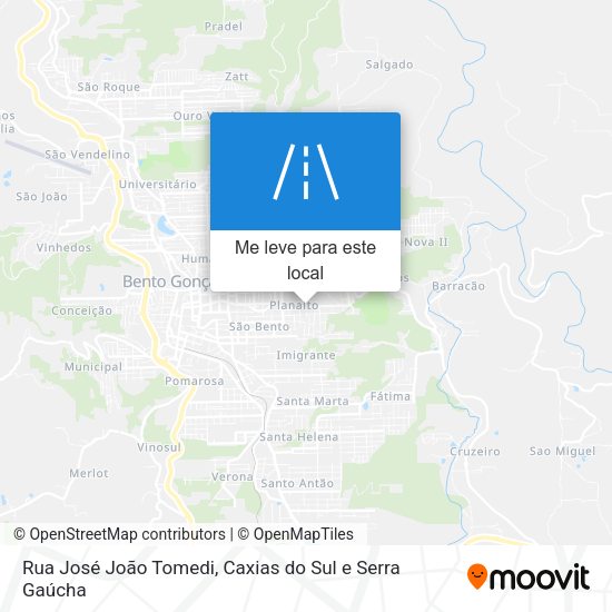 Rua José João Tomedi mapa