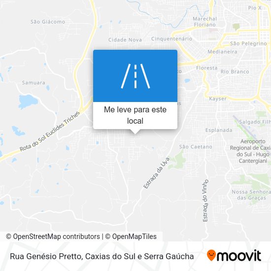 Rua Genésio Pretto mapa