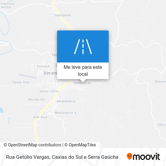 Rua Getúlio Vargas mapa