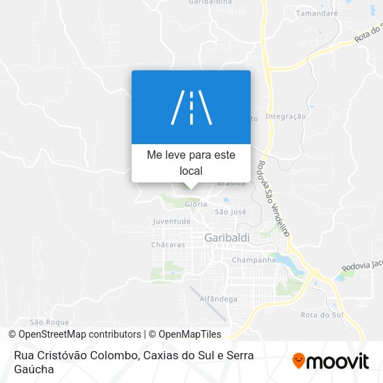 Rua Cristóvão Colombo mapa