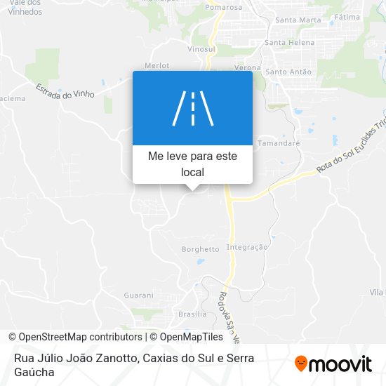 Rua Júlio João Zanotto mapa