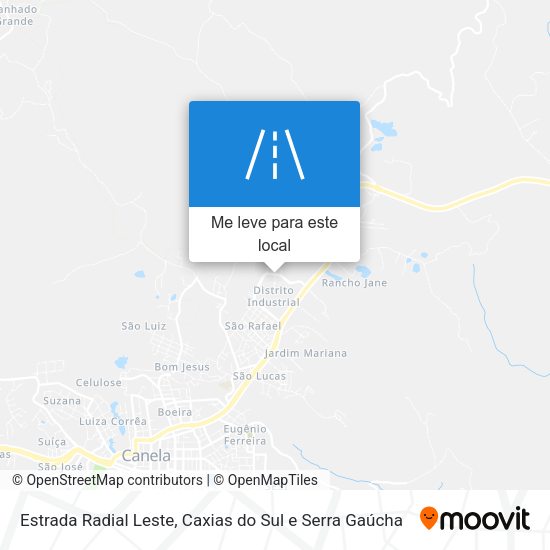 Estrada Radial Leste mapa