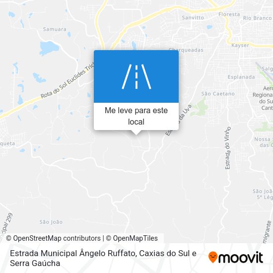 Estrada Municipal Ângelo Ruffato mapa