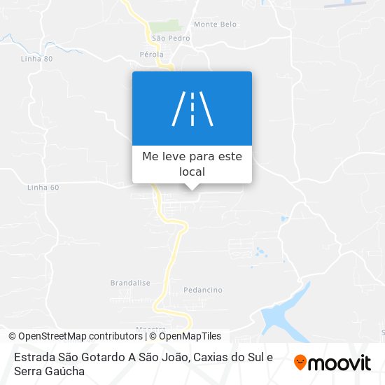 Estrada São Gotardo A São João mapa