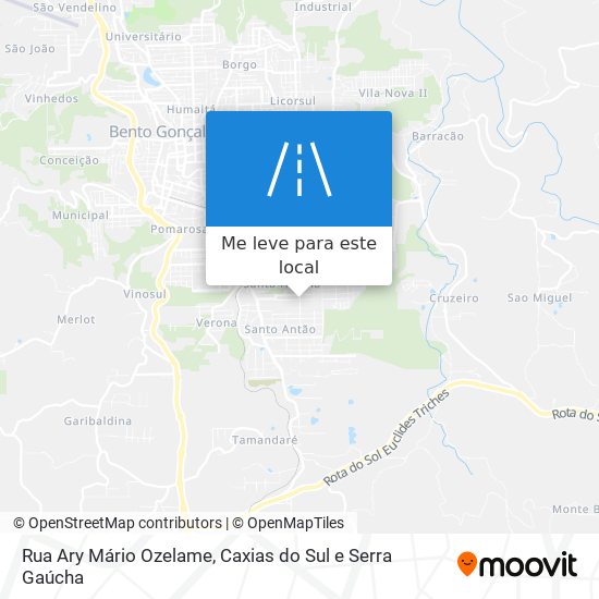 Rua Ary Mário Ozelame mapa