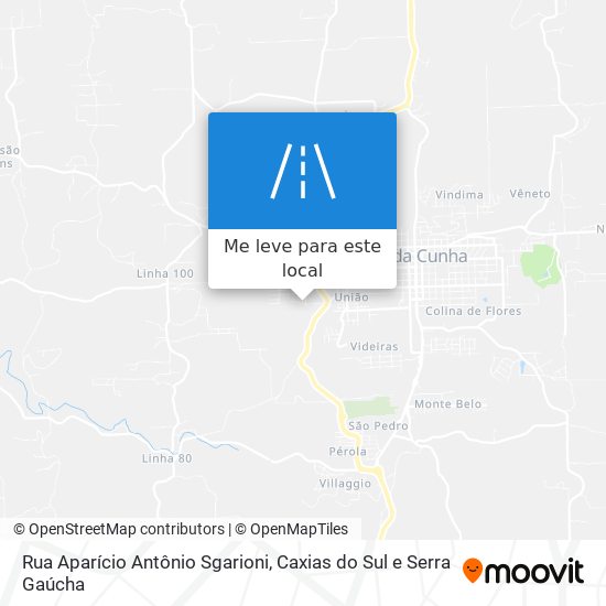 Rua Aparício Antônio Sgarioni mapa