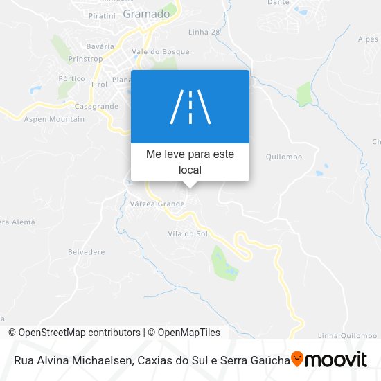 Rua Alvina Michaelsen mapa