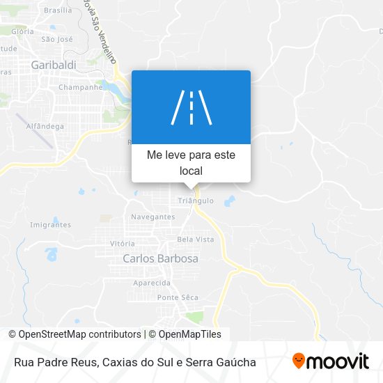 Rua Padre Reus mapa