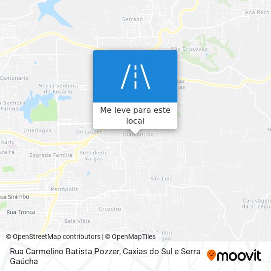 Rua Carmelino Batista Pozzer mapa