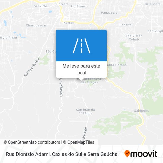 Rua Dionísio Adami mapa