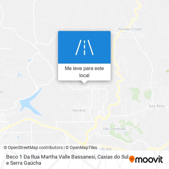Beco 1 Da Rua Martha Valle Bassanesi mapa