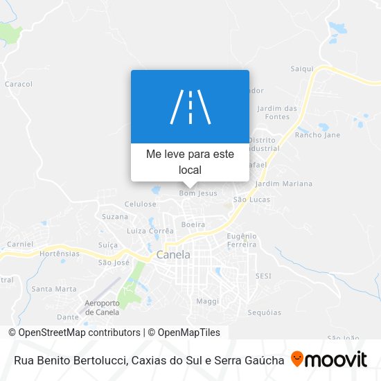 Rua Benito Bertolucci mapa