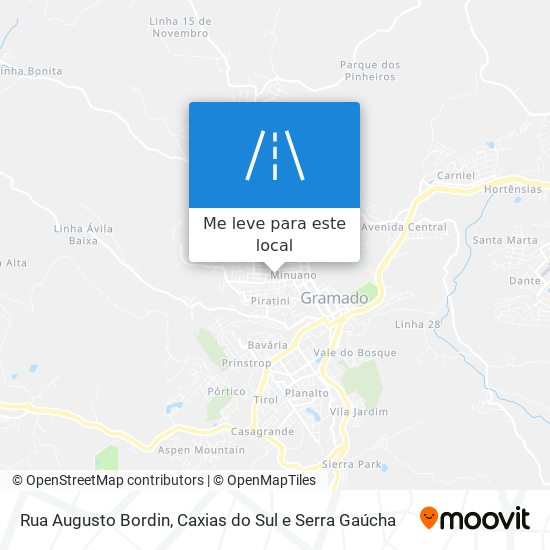 Rua Augusto Bordin mapa
