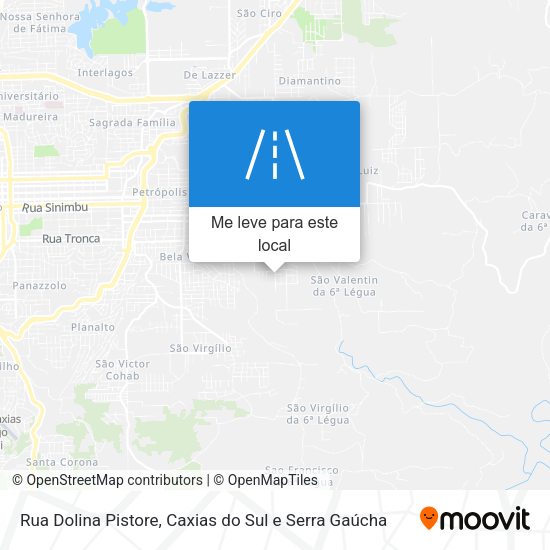 Rua Dolina Pistore mapa